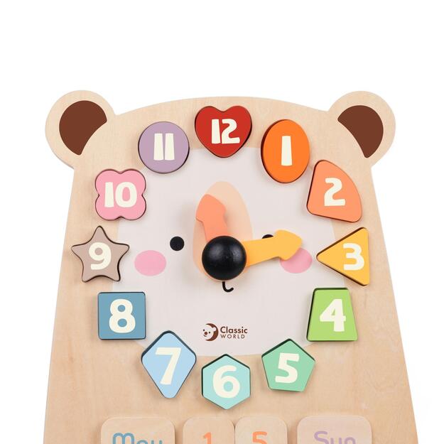 Medinis laikrodis su meškiuko įdėklu dėžutėje 3