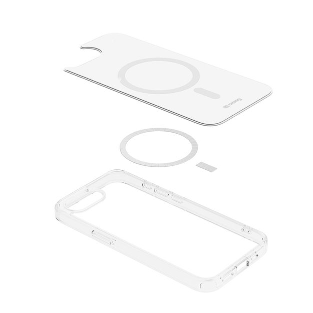 Crong Clear MAG dangtelis – iPhone 16e MagSafe dėklas (skaidrus) 12