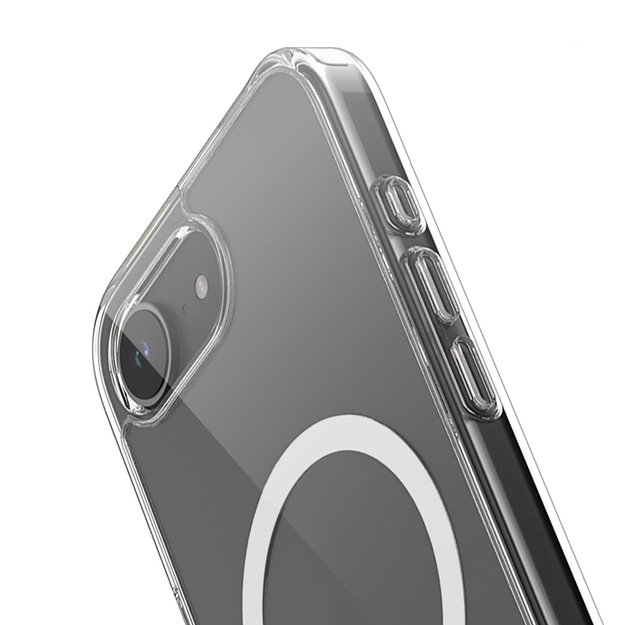Crong Clear MAG dangtelis – iPhone 16e MagSafe dėklas (skaidrus) 14