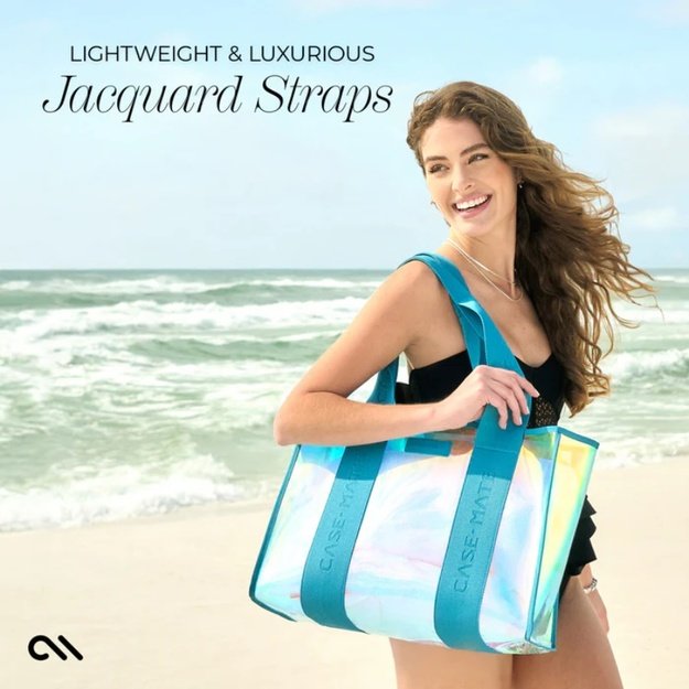 „Case-Mate“ didelis kelioninis krepšys – vandeniui atsparus pečių krepšys su telefono dėklu (smaragdo mėlynas muilo burbulas) 16