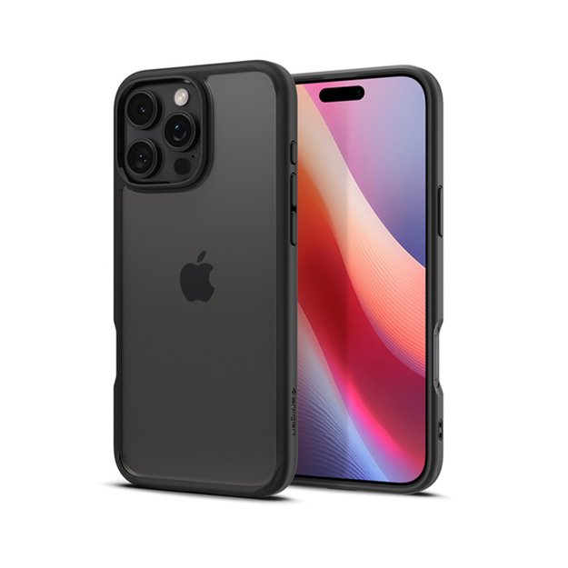 Spigen Ultra Hybrid – dėklas, skirtas iPhone 16 Pro Max (matinė juoda)