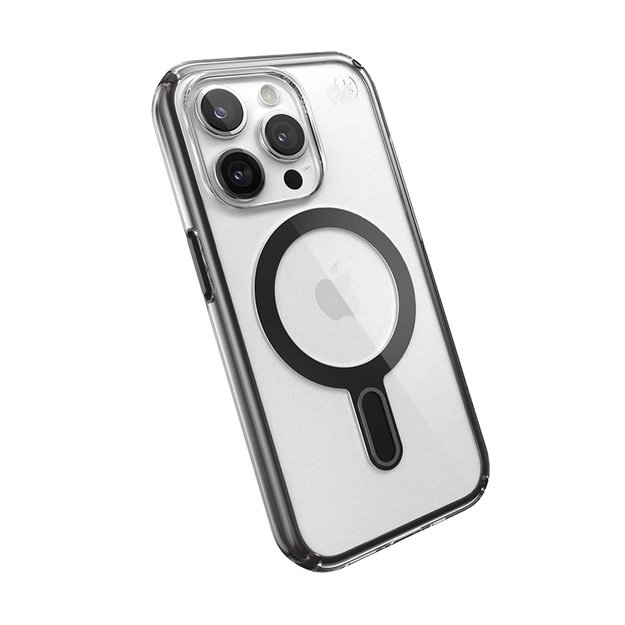 Speck Presidio Perfect-Clear ClickLock & Magsafe – dėklas, skirtas iPhone 15 Pro (skaidrus / matinis juodas / šiferio pilkas) 6