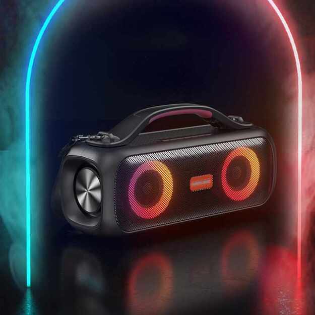 WEKOME D38 Yinla serija – V5.0 30W RGB LED nešiojamasis belaidis Bluetooth garsiakalbis (juodas) 17