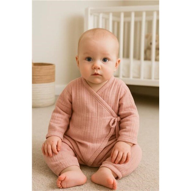 Baby Muslin Jumpsuit New Baby rožinis, 80 (9-12m)