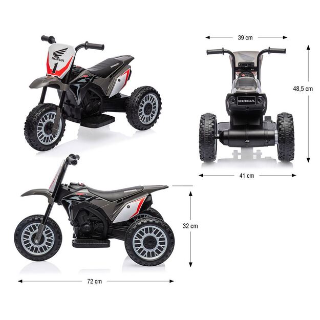 Milly Mally Honda CRF 450R elektrinis motociklas pilkos spalvos