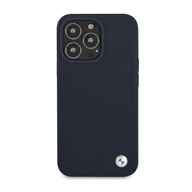 BMW Silicone Signature Llogo – dėklas, skirtas iPhone 13 Pro Max (tamsiai mėlynas)