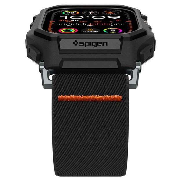 „Spigen Lite Fit Pro“ – dėklas su dirželiu, skirtas „Apple Watch Ultra 1/2“ (49 mm) (matinis juodas)