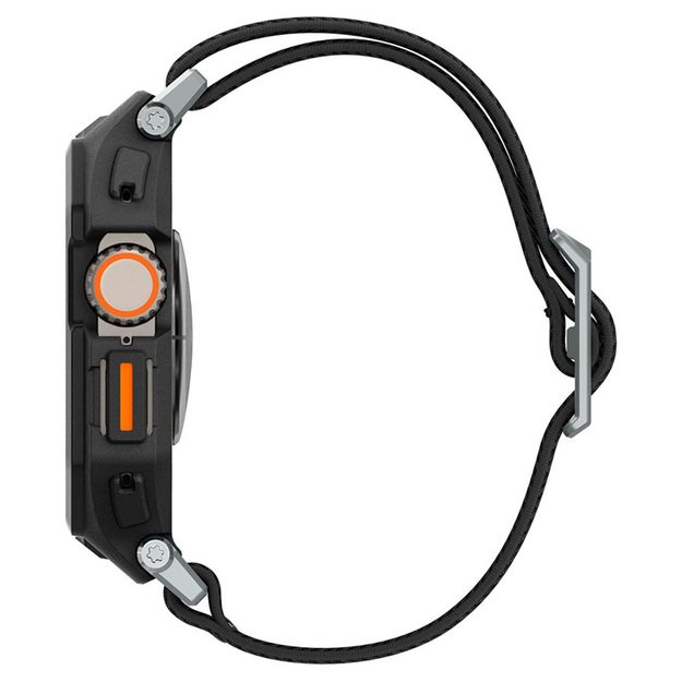 „Spigen Lite Fit Pro“ – dėklas su dirželiu, skirtas „Apple Watch Ultra 1/2“ (49 mm) (matinis juodas)