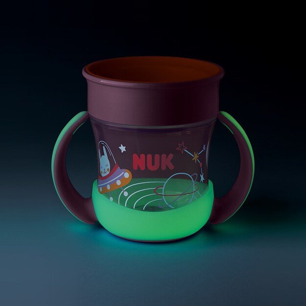 Kūdikio puodelis Mini Magic NUK Cup Night 160 ml rožinis