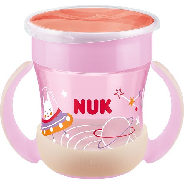 Kūdikio puodelis Mini Magic NUK Cup Night 160 ml rožinis