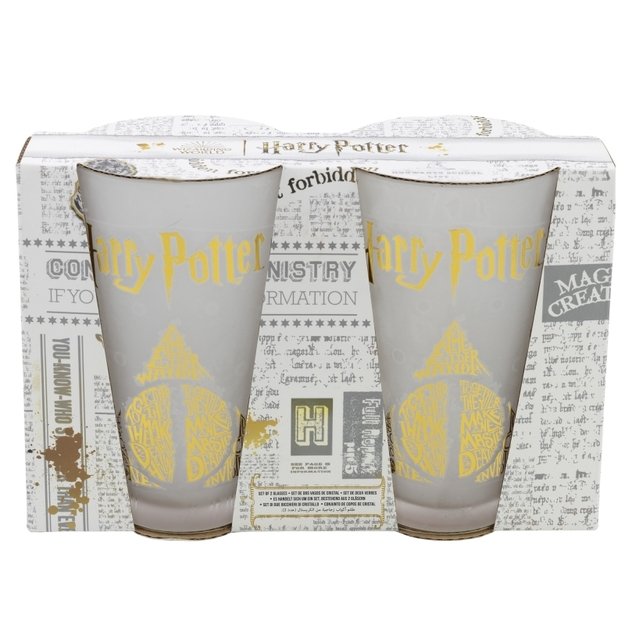 Haris Poteris - dviejų stiklinių rinkinys dekoratyvinėje dėžutėje iš „Golden Magic Collection“ 490 ml