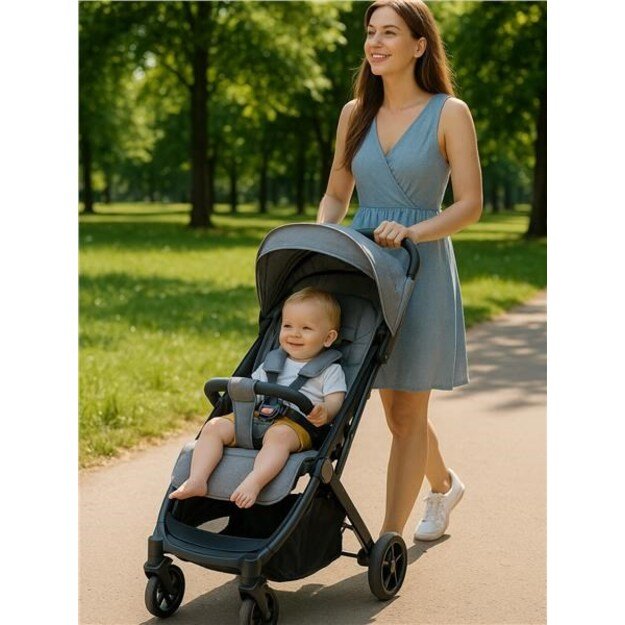 Golfo vežimėlis Bimelo Baby Mix pilkas 1
