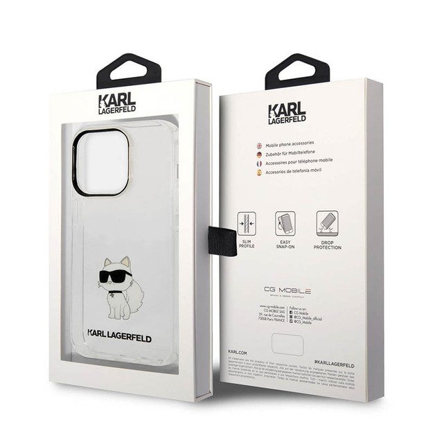 „Karl Lagerfeld IML NFT Choupette“ dėklas, skirtas „iPhone 14 Pro Max“ (skaidrus)