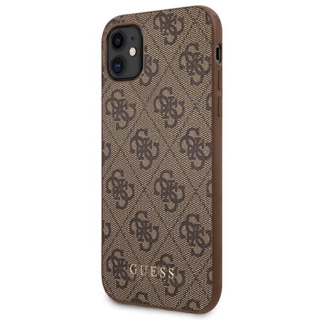 „Guess 4G Metal Gold Logo“ dėklas, skirtas „iPhone 11“ (rudas) 7