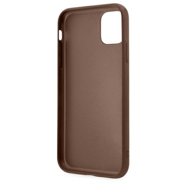 „Guess 4G Metal Gold Logo“ dėklas, skirtas „iPhone 11“ (rudas) 2