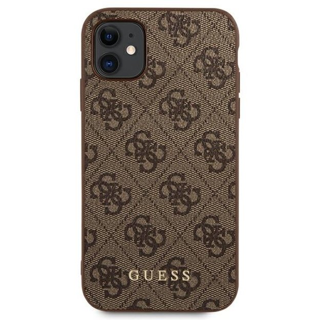 „Guess 4G Metal Gold Logo“ dėklas, skirtas „iPhone 11“ (rudas) 6