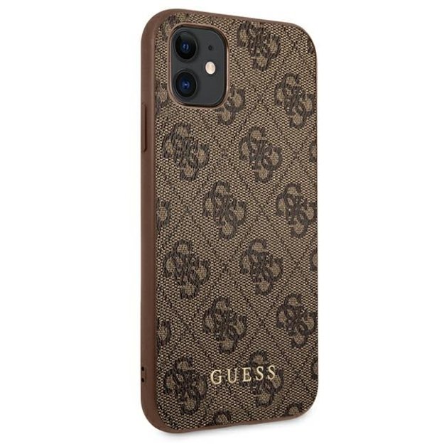 „Guess 4G Metal Gold Logo“ dėklas, skirtas „iPhone 11“ (rudas) 5