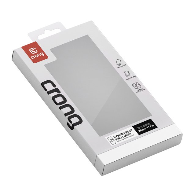 „Crong Hybrid Frost MAG“ dėklas – „MagSafe iPhone 17 Pro“ (juodas) 11
