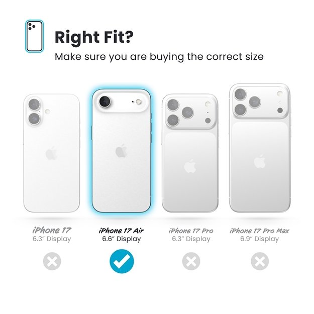 „Speck Presidio2 Grip ClickLock & MagSafe“ dėklas, skirtas „iPhone 17 Air“ (juodas / pilkas / baltas) 14