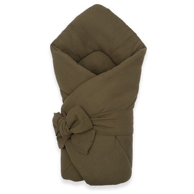 Muslin Lace-up Wrap New Baby olive
