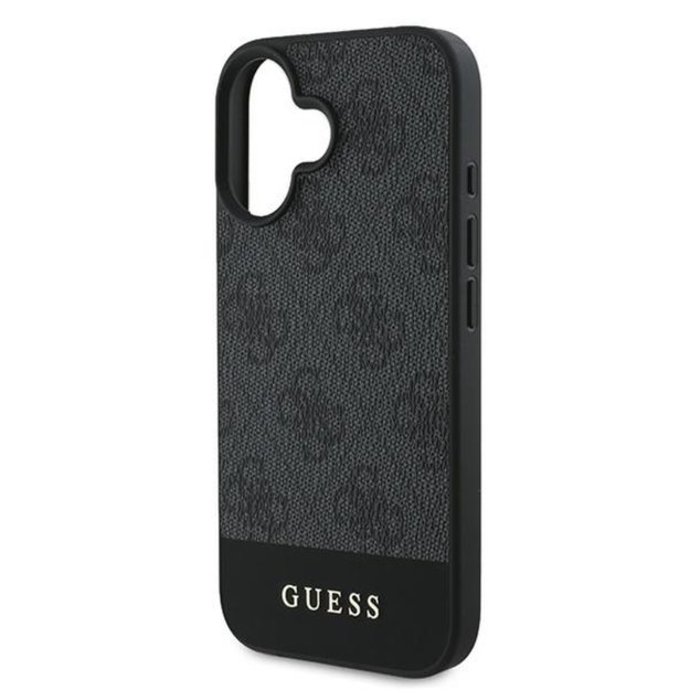 „Guess 4G Bottom Stripe“ dėklas, skirtas „iPhone 16“ (pilkas) 2