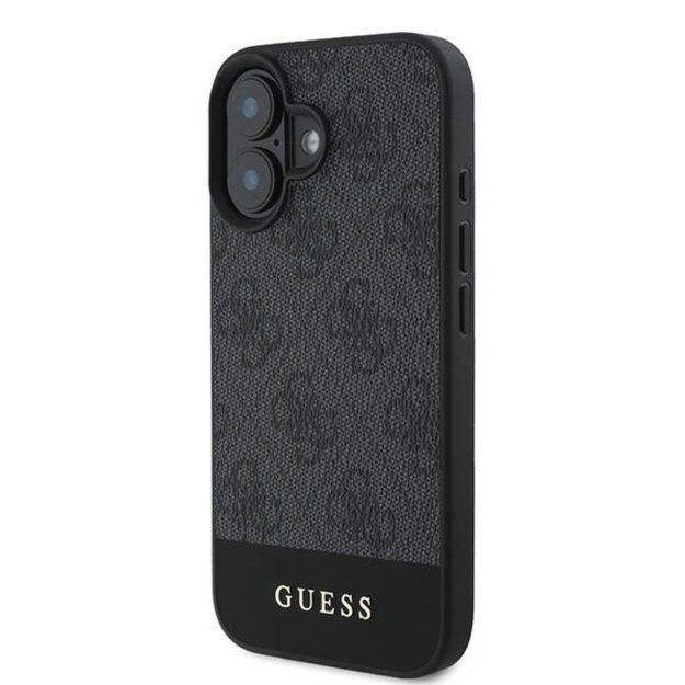 „Guess 4G Bottom Stripe“ dėklas, skirtas „iPhone 16“ (pilkas) 6