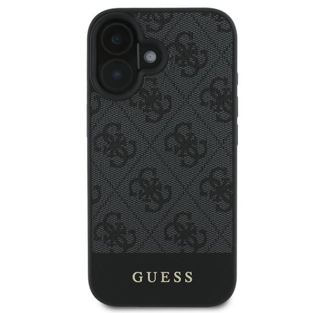 „Guess 4G Bottom Stripe“ dėklas, skirtas „iPhone 16“ (pilkas) 5