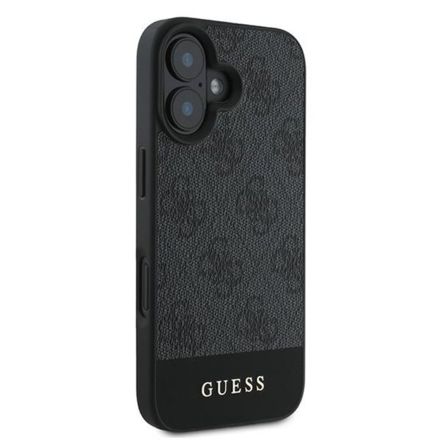 „Guess 4G Bottom Stripe“ dėklas, skirtas „iPhone 16“ (pilkas) 4