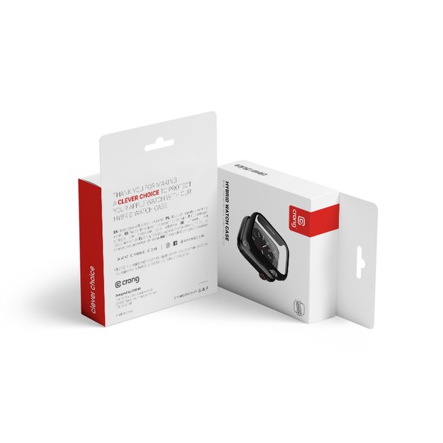 Crong hibridinis laikrodžio dėklas – dėklas su stiklu, skirtas Apple Watch 45 mm („Starlight“) 15