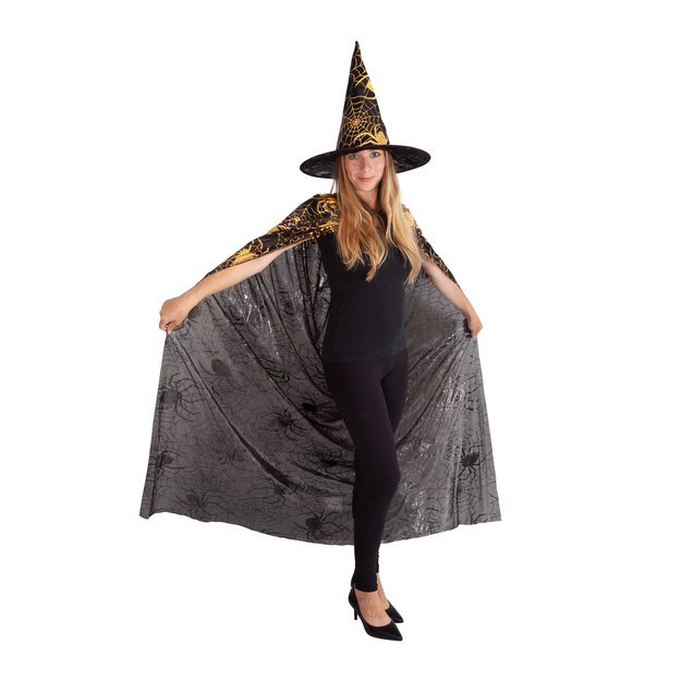 Voratinklio apsiaustas ir kepurė suaugusiems