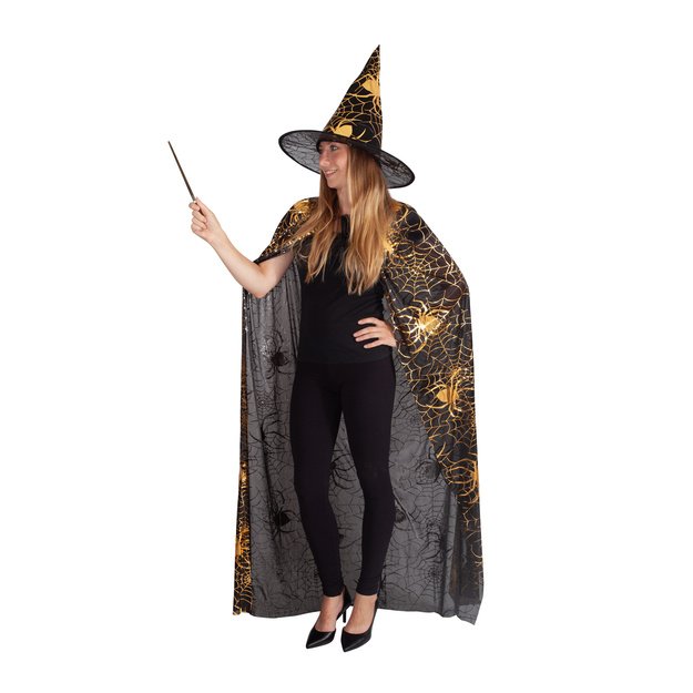 Voratinklio apsiaustas ir kepurė suaugusiems 3