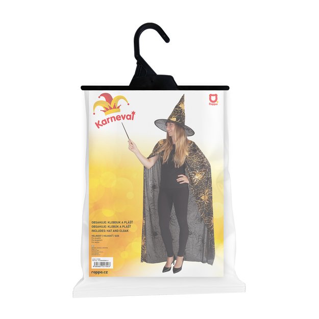 Voratinklio apsiaustas ir kepurė suaugusiems 2