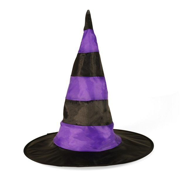 Witch hat with purple hair for children 3