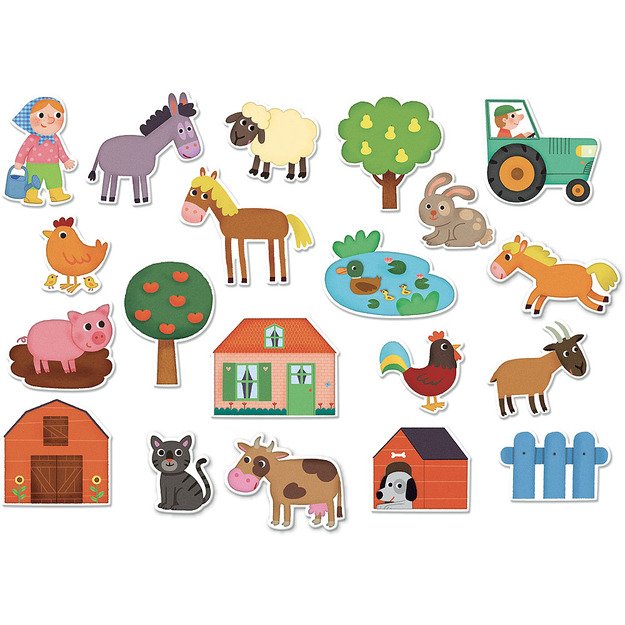Vilac Wooden magnets farm 20pcs 1