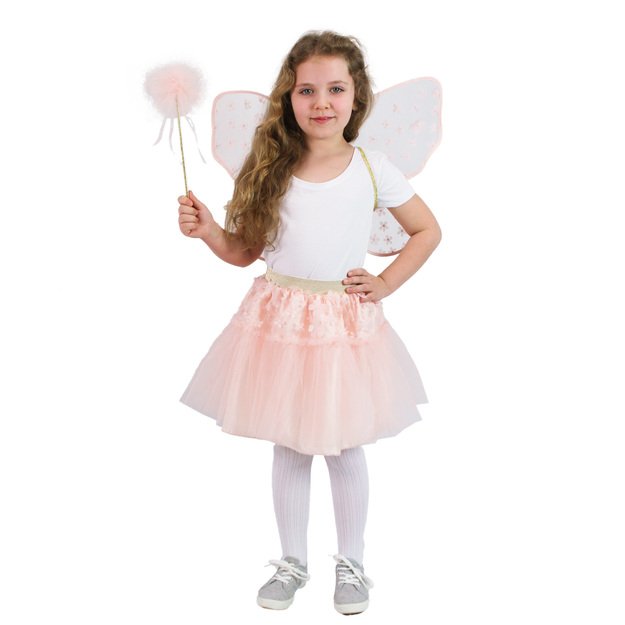 Children costume pink fairy tutu skirt with accs. 3