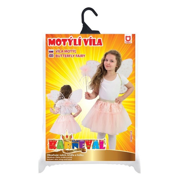 Children costume pink fairy tutu skirt with accs. 2