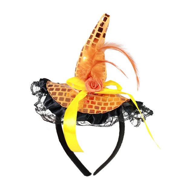 Children witch orange headband 1
