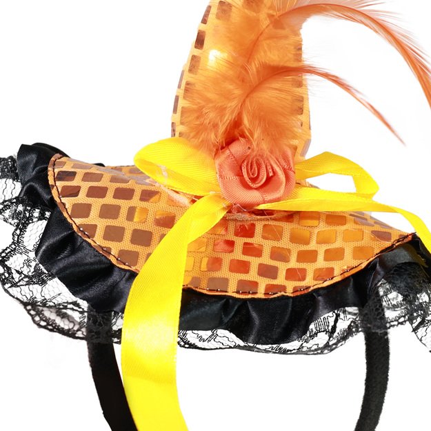 Children witch orange headband 3