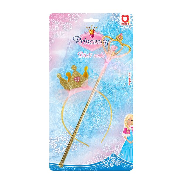 Princesės galvos juosta su karūna ir lazdele 2