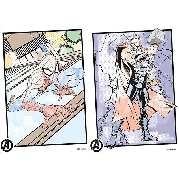 Spalvinimo knygelė A5 Dažai vandeniu MARVEL 2