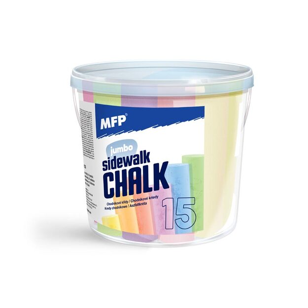 Šaligatvio kreidelės M formos, apvalios, 15 vnt. 1