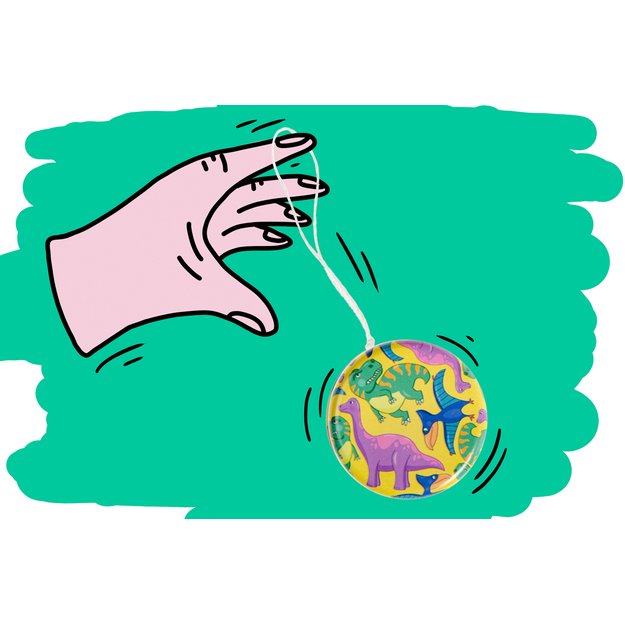 Metalinis jojo dinozauras 5,5 cm 2