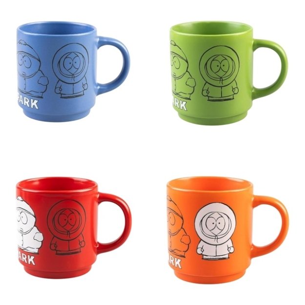 Pietų parkas - 4 keraminių puodelių su stovu rinkinys, 300 ml 3