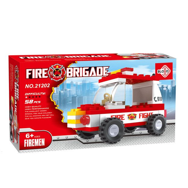 BLOXO ugniagesio konstravimo rinkinys, 48 dalys 3