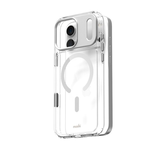 „Moshi iGlaze MagSafe“ dėklas „iPhone 17 Pro Max“ (sidabrinis) 1