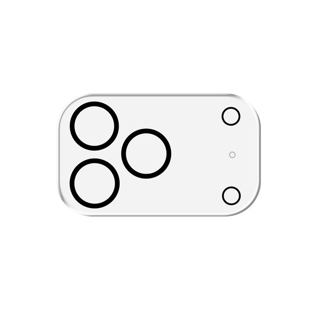 3mk „Lens Pro Full Cover“ – kameros objektyvo stiklas, skirtas „iPhone 17 Pro Max“ 7