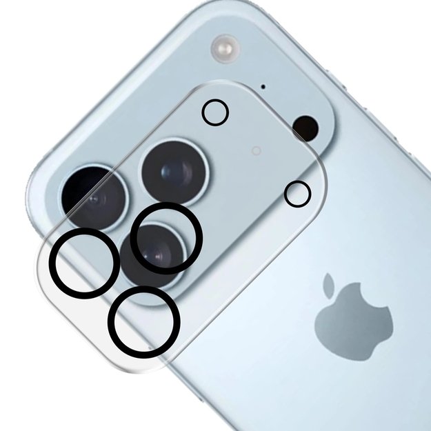 3mk „Lens Pro Full Cover“ – kameros objektyvo stiklas, skirtas „iPhone 17 Pro Max“ 6