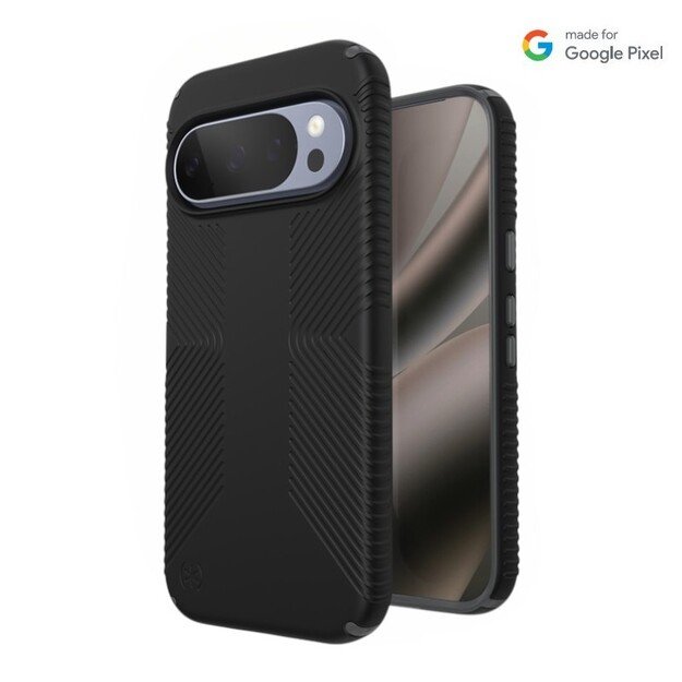 „Speck Presidio2 Grip Magnet“ dėklas, skirtas „Google Pixel 10“ / „Google Pixel 10 Pro“ (juodas / pilkas)