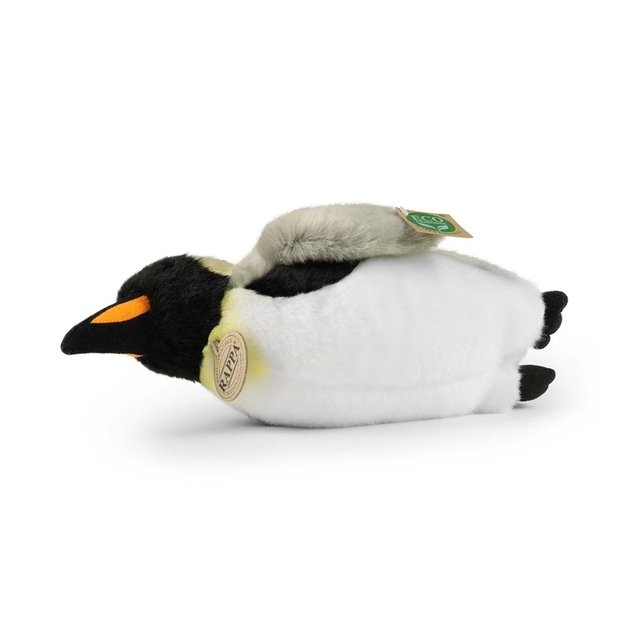 Rappa - pliušinis realistiškas gulintis pingvinas 28 cm, ekologiškas 1