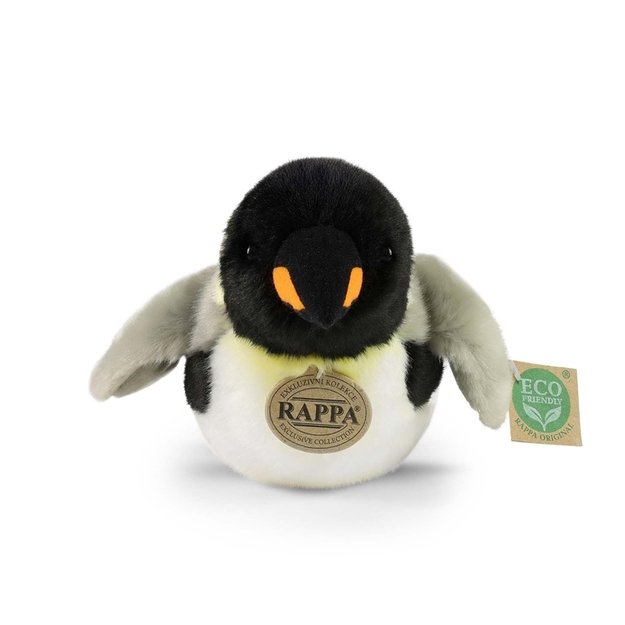 Rappa - pliušinis realistiškas gulintis pingvinas 28 cm, ekologiškas 3